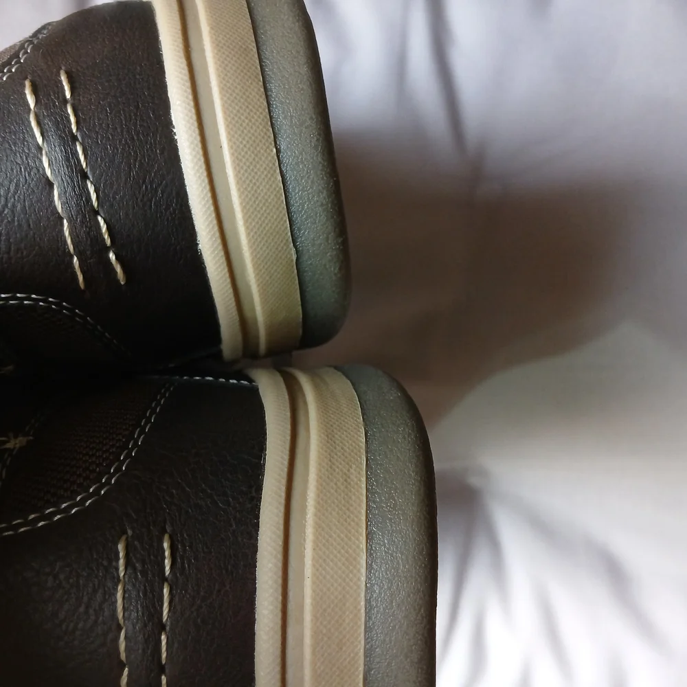 Tan Boat Shoes with Moccasin Stitching and Flat Sole NWOT